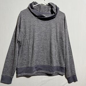 Mondetta Melange‎ Hoodie Women's M Gray Purple Stretch Long Sleeve Pullover